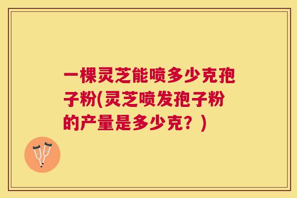 一棵灵芝能喷多少克孢子粉(灵芝喷发孢子粉的产量是多少克?) 一棵灵芝能喷多少克孢子粉(灵芝喷发孢子粉的产量是多少克?)