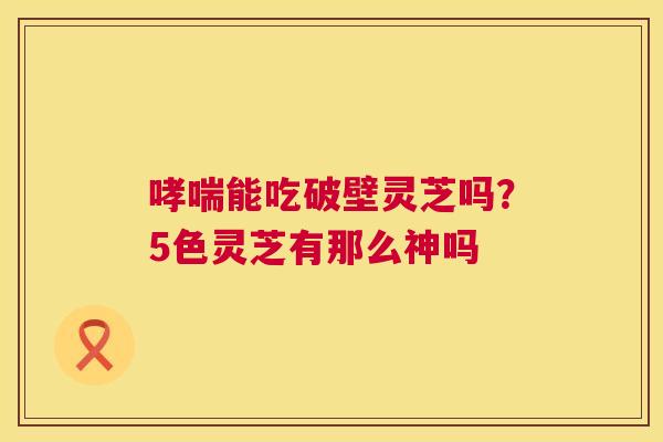 能吃破壁灵芝吗?5色灵芝有那么神吗 能吃破壁灵芝吗?5色灵芝有那么神吗