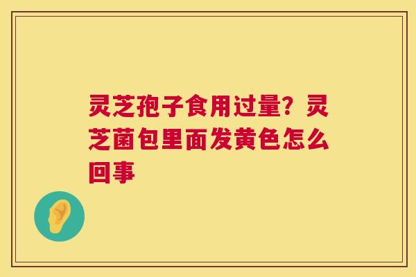 灵芝孢子食用过量?灵芝菌包里面发黄色怎么回事 灵芝孢子食用过量?灵芝菌包里面发黄色怎么回事