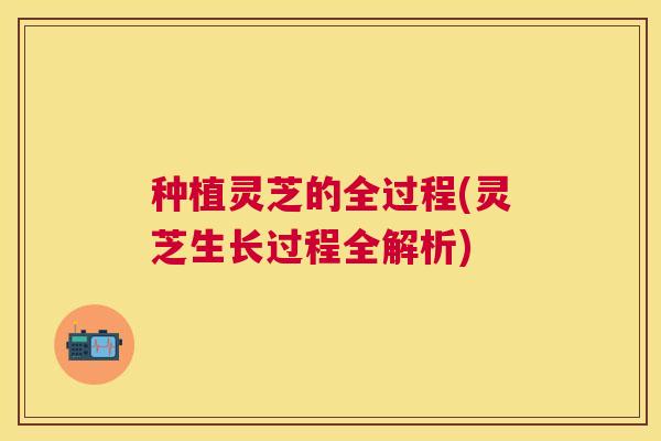 种植灵芝的全过程(灵芝生长过程全解析) 种植灵芝的全过程(灵芝生长过程全解析)