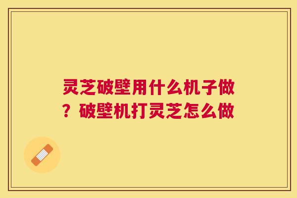 灵芝破壁用什么机子做？破壁机打灵芝怎么做
