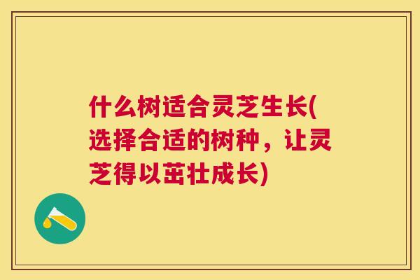什么树适合灵芝生长(选择合适的树种,让灵芝得以茁壮成长) 什么树适合灵芝生长(选择合适的树种,让灵芝得以茁壮成长)