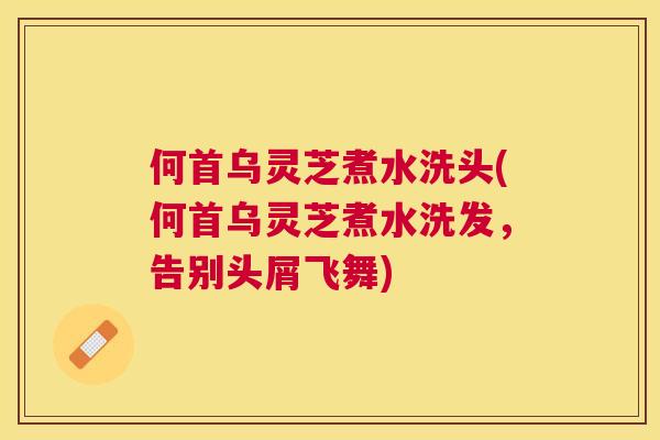 何首乌灵芝煮水洗头(何首乌灵芝煮水洗发,告别头屑飞舞) 何首乌灵芝煮水洗头(何首乌灵芝煮水洗发,告别头屑飞舞)