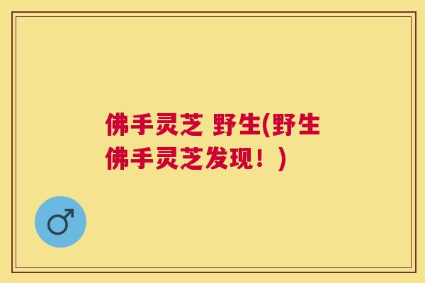 佛手灵芝 野生(野生佛手灵芝发现!) 佛手灵芝 野生(野生佛手灵芝发现!)