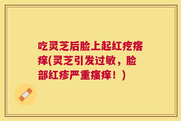 吃灵芝后脸上起红疙瘩痒(灵芝引发,脸部红疹严重!) 吃灵芝后脸上起红疙瘩痒(灵芝引发,脸部红疹严重!)