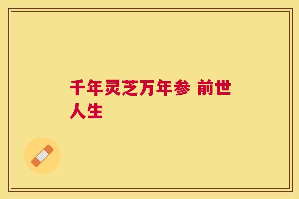 千年灵芝万年参 前世人生