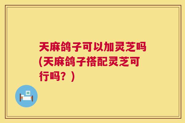 天麻鸽子可以加灵芝吗(天麻鸽子搭配灵芝可行吗?) 天麻鸽子可以加灵芝吗(天麻鸽子搭配灵芝可行吗?)