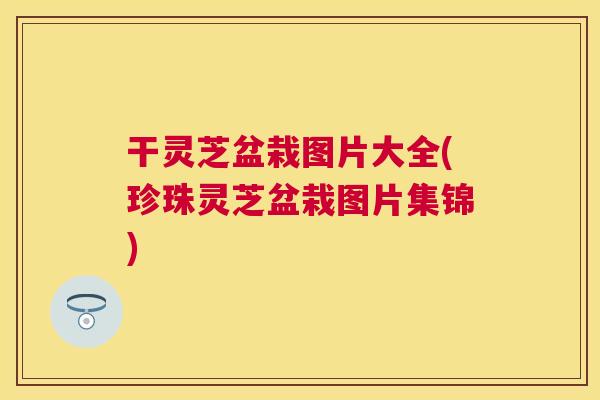 干灵芝盆栽图片大全(珍珠灵芝盆栽图片集锦) 干灵芝盆栽图片大全(珍珠灵芝盆栽图片集锦)