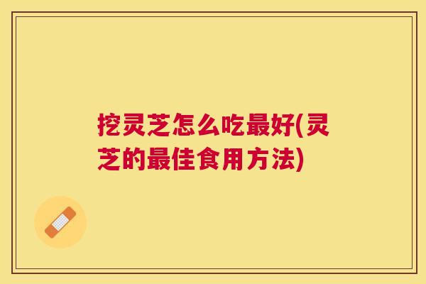 挖灵芝怎么吃好(灵芝的佳食用方法) 挖灵芝怎么吃好(灵芝的佳食用方法)