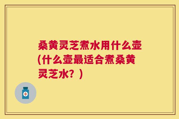 桑黄灵芝煮水用什么壶(什么壶适合煮桑黄灵芝水?) 桑黄灵芝煮水用什么壶(什么壶适合煮桑黄灵芝水?)