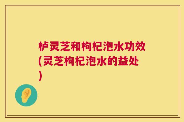 栌灵芝和枸杞泡水功效(灵芝枸杞泡水的益处) 栌灵芝和枸杞泡水功效(灵芝枸杞泡水的益处)