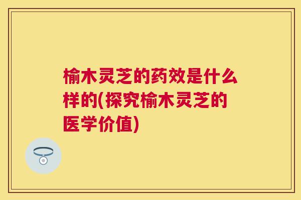 榆木灵芝的是什么样的(探究榆木灵芝的医学价值) 榆木灵芝的是什么样的(探究榆木灵芝的医学价值)