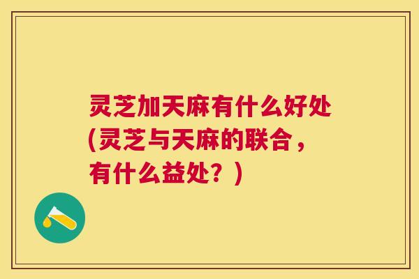 灵芝加天麻有什么好处(灵芝与天麻的联合,有什么益处?) 灵芝加天麻有什么好处(灵芝与天麻的联合,有什么益处?)