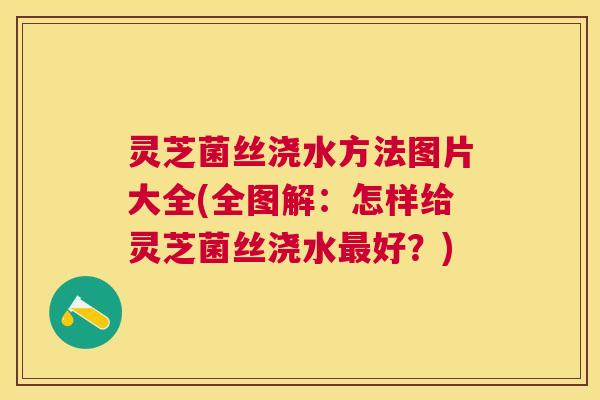 灵芝菌丝浇水方法图片大全(全图解:怎样给灵芝菌丝浇水好?) 灵芝菌丝浇水方法图片大全(全图解:怎样给灵芝菌丝浇水好?)