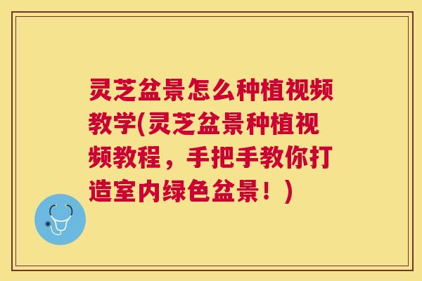 灵芝盆景怎么种植视频教学(灵芝盆景种植视频教程,手把手教你打造室内绿色盆景!) 灵芝盆景怎么种植视频教学(灵芝盆景种植视频教程,手把手教你打造室内绿色盆景!)