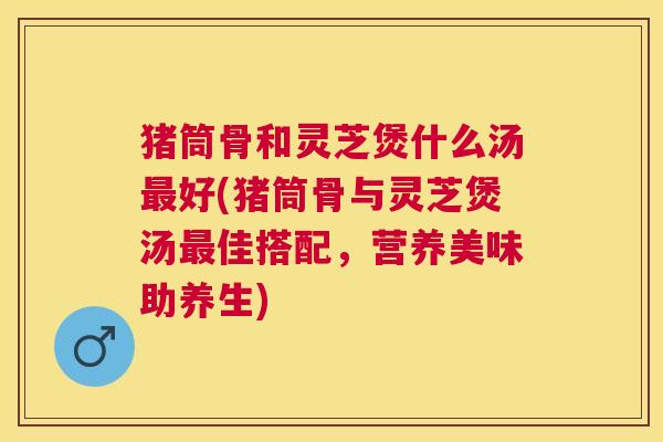 猪筒骨和灵芝煲什么汤好(猪筒骨与灵芝煲汤佳搭配,营养美味助养生) 猪筒骨和灵芝煲什么汤好(猪筒骨与灵芝煲汤佳搭配,营养美味助养生)