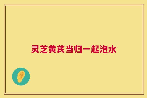 灵芝黄芪当归一起泡水 灵芝黄芪当归一起泡水