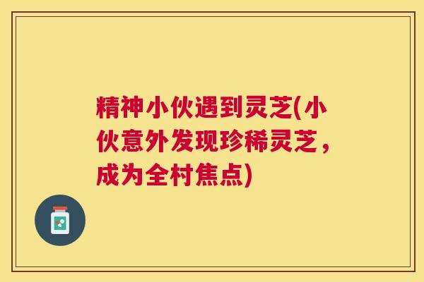 精神小伙遇到灵芝(小伙意外发现珍稀灵芝,成为全村焦点) 精神小伙遇到灵芝(小伙意外发现珍稀灵芝,成为全村焦点)