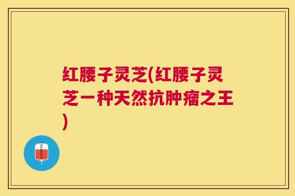 红腰子灵芝(红腰子灵芝一种天然抗之王) 红腰子灵芝(红腰子灵芝一种天然抗之王)