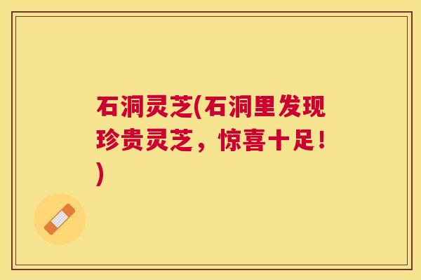 石洞灵芝(石洞里发现珍贵灵芝,惊喜十足!) 石洞灵芝(石洞里发现珍贵灵芝,惊喜十足!)