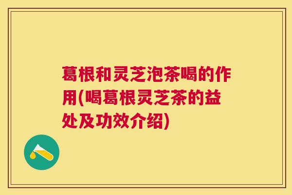 葛根和灵芝泡茶喝的作用(喝葛根灵芝茶的益处及功效介绍) 葛根和灵芝泡茶喝的作用(喝葛根灵芝茶的益处及功效介绍)