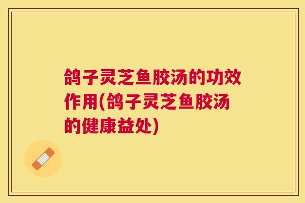 鸽子灵芝鱼胶汤的功效作用(鸽子灵芝鱼胶汤的健康益处) 鸽子灵芝鱼胶汤的功效作用(鸽子灵芝鱼胶汤的健康益处)