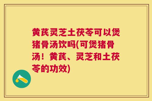 黄芪灵芝土茯苓可以煲猪骨汤饮吗(可煲猪骨汤!黄芪、灵芝和土茯苓的功效) 黄芪灵芝土茯苓可以煲猪骨汤饮吗(可煲猪骨汤!黄芪、灵芝和土茯苓的功效)