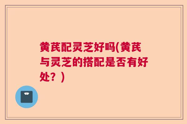 黄芪配灵芝好吗(黄芪与灵芝的搭配是否有好处?) 黄芪配灵芝好吗(黄芪与灵芝的搭配是否有好处?)