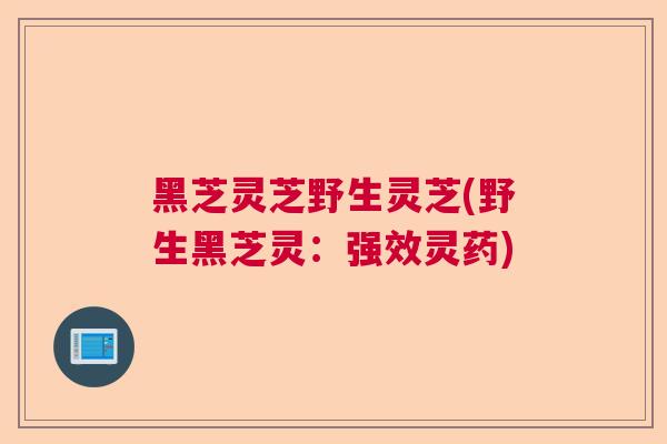 黑芝灵芝野生灵芝(野生黑芝灵:强效灵药) 黑芝灵芝野生灵芝(野生黑芝灵:强效灵药)