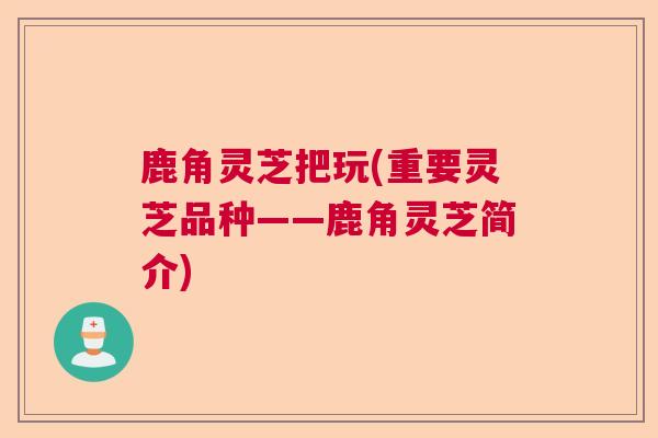 鹿角灵芝把玩(重要灵芝品种——鹿角灵芝简介) 鹿角灵芝把玩(重要灵芝品种——鹿角灵芝简介)
