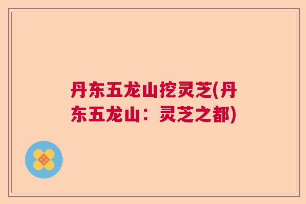 丹东五龙山挖灵芝(丹东五龙山:灵芝之都) 丹东五龙山挖灵芝(丹东五龙山:灵芝之都)