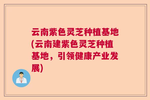 云南紫色灵芝种植基地(云南建紫色灵芝种植基地,引领健康产业发展) 云南紫色灵芝种植基地(云南建紫色灵芝种植基地,引领健康产业发展)