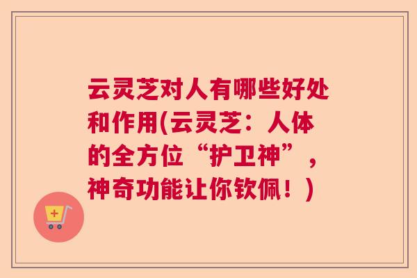 云灵芝对人有哪些好处和作用(云灵芝:人体的全方位“护卫神”,神奇功能让你钦佩!) 云灵芝对人有哪些好处和作用(云灵芝:人体的全方位“护卫神”,神奇功能让你钦佩!)