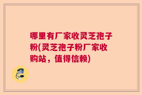 哪里有厂家收灵芝孢子粉(灵芝孢子粉厂家收购站,值得信赖) 哪里有厂家收灵芝孢子粉(灵芝孢子粉厂家收购站,值得信赖)