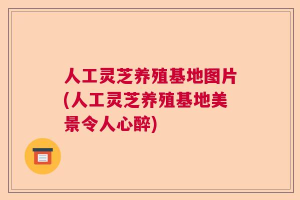 人工灵芝养殖基地图片(人工灵芝养殖基地美景令人心醉) 人工灵芝养殖基地图片(人工灵芝养殖基地美景令人心醉)