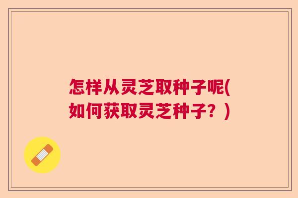 怎样从灵芝取种子呢(如何获取灵芝种子?) 怎样从灵芝取种子呢(如何获取灵芝种子?)