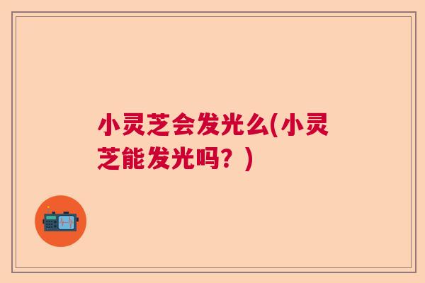 小灵芝会发光么(小灵芝能发光吗?) 小灵芝会发光么(小灵芝能发光吗?)