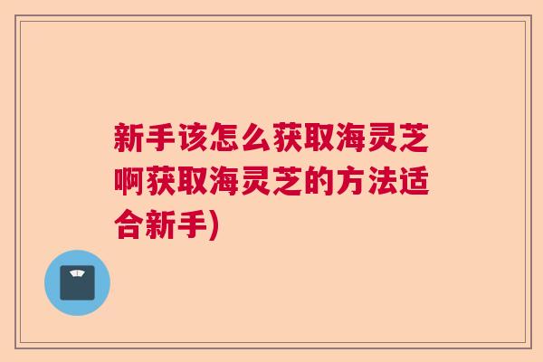 新手该怎么获取海灵芝啊获取海灵芝的方法适合新手) 新手该怎么获取海灵芝啊获取海灵芝的方法适合新手)