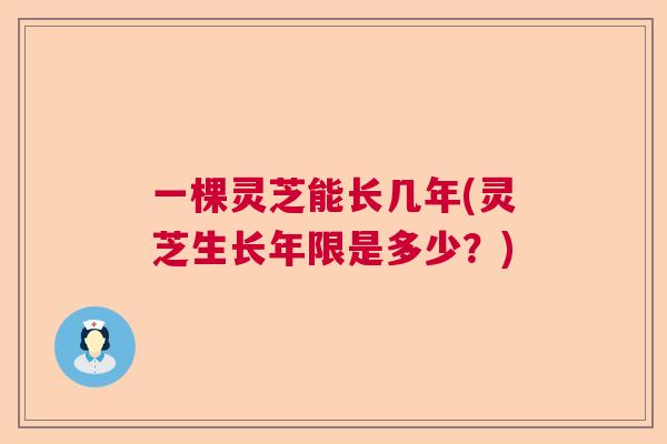 一棵灵芝能长几年(灵芝生长年限是多少?) 一棵灵芝能长几年(灵芝生长年限是多少?)