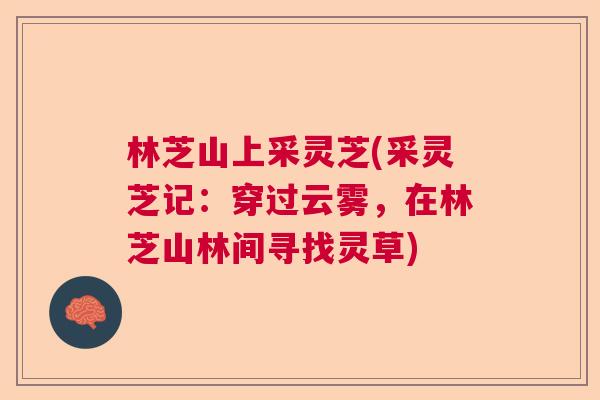 林芝山上采灵芝(采灵芝记:穿过云雾,在林芝山林间寻找灵草) 林芝山上采灵芝(采灵芝记:穿过云雾,在林芝山林间寻找灵草)