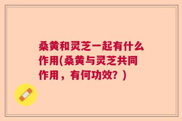 桑黄和灵芝一起有什么作用(桑黄与灵芝共同作用,有何功效?) 桑黄和灵芝一起有什么作用(桑黄与灵芝共同作用,有何功效?)