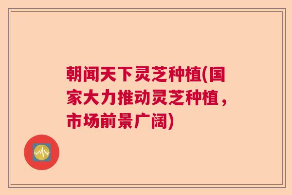 朝闻天下灵芝种植(国家大力推动灵芝种植，市场前景广阔)