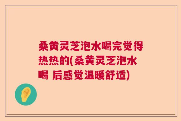 桑黄灵芝泡水喝完觉得热热的(桑黄灵芝泡水喝 后感觉温暖舒适) 桑黄灵芝泡水喝完觉得热热的(桑黄灵芝泡水喝 后感觉温暖舒适)