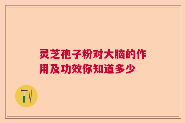 灵芝孢子粉对大脑的作用及功效你知道多少 灵芝孢子粉对大脑的作用及功效你知道多少