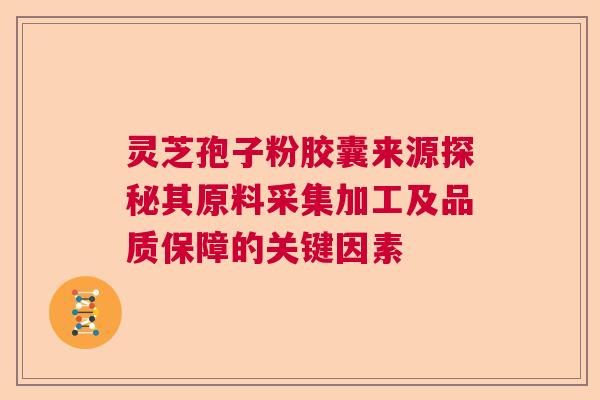 灵芝孢子粉胶囊来源探秘其原料采集加工及品质保障的关键因素 灵芝孢子粉胶囊来源探秘其原料采集加工及品质保障的关键因素