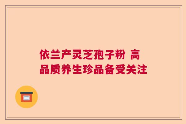 依兰产灵芝孢子粉 高品质养生珍品备受关注 依兰产灵芝孢子粉 高品质养生珍品备受关注