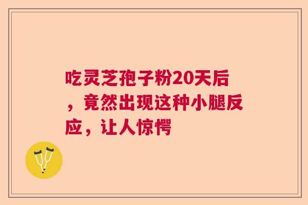 吃灵芝孢子粉20天后,竟然出现这种小腿反应,让人惊愕 吃灵芝孢子粉20天后,竟然出现这种小腿反应,让人惊愕